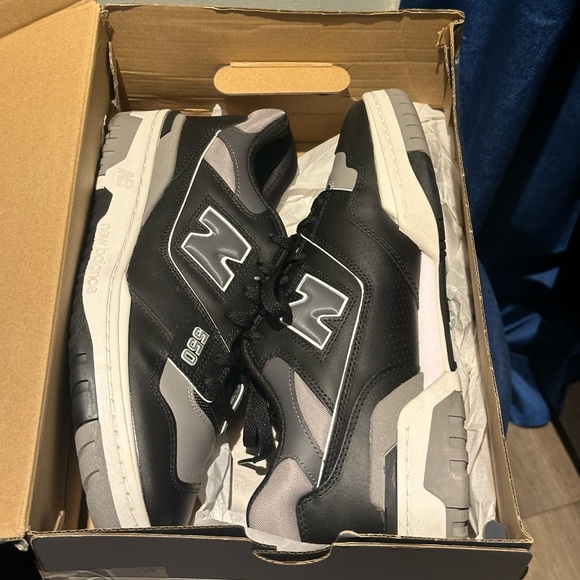 New Balance 550 Black & Gray Men Size 10.5 BB550SR1 - Picture 2 of 10